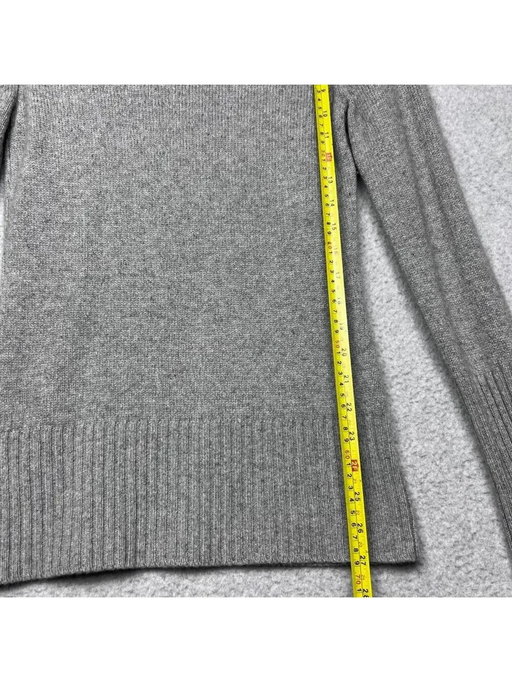 Banana Republic 100% Cashmere Sweater Cowl Neck Gray Cable Knit Quiet Luxury S - Picture 4 of 8